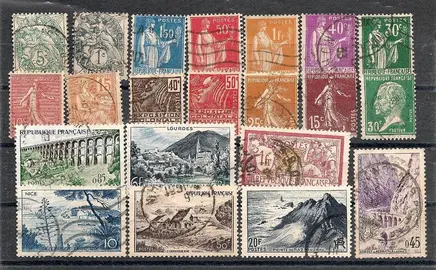 Lot 3 de timbres français anciens