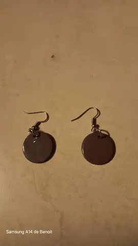 Paire de boucles d'oreilles rondes plates