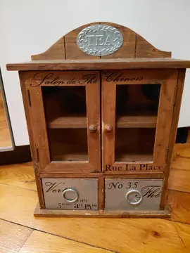 boîte à thé en bois 27cm