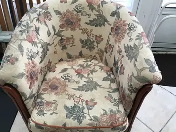 fauteuil tissu, porte-serviettes, pouf tissu