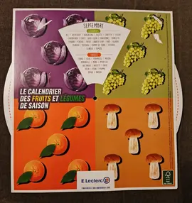 Calendrier fruits et légumes de saison
