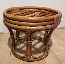 tabourets en rotin pour coussins ronds