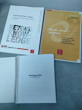 livrets de formation Excel et PowerPoint
