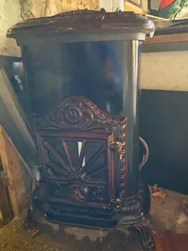 Poële à mazout franco belge avec réservoir