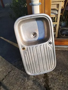 evier inox un bac 90 long