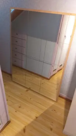 Grand miroir sur panneau bois