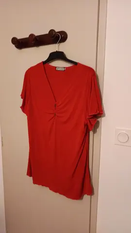 TEE-SHIRT COULEUR BRIQUE FEMMES, TAILLE E