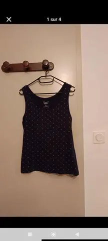 DÉCOLLETÉ BLEU MARINE FEMMES, TAILLE XL