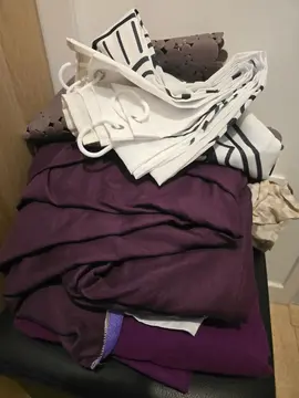 2 Draps housse, tapis de bain, rideaux de douche, et couvre matelas 2 places