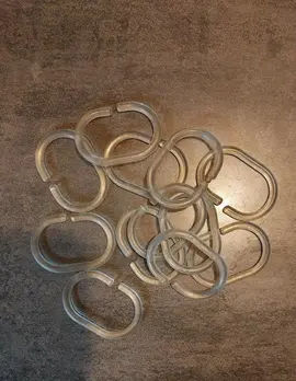 12 crochets pour rideau de douche