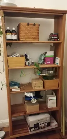 étagère en bois brut - sans fond