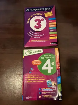 lot de deux livrets collège 3e et 4e