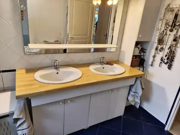 Meuble 2 vasques + miroirs
