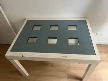 table en verre avec rallonge. 120cm x 90cm