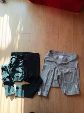 lot de 2 leggings noir et gris 12 ans