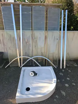 ensemble douche angle 90x90 cm