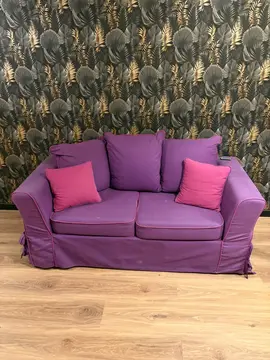 canapé violet 2 places