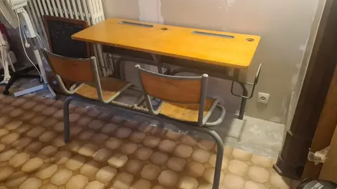 Bureau écolier métal et bois