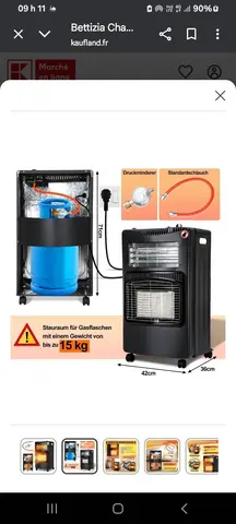 chauffage portable à gaz