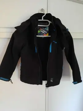 Blouson coupe-vent noir Broadpeak 6 ans