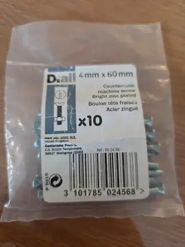 vis boulon tete fraisée