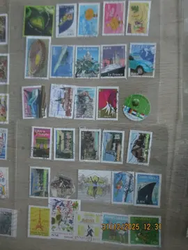 30 timbres oblitérés de France