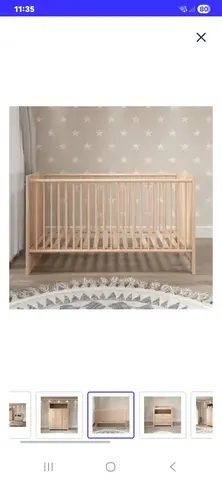 lit bébé en bois