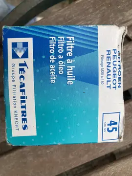 Filtre huile Citroen Peugeot Renault - Tecafiltres 45 OC99