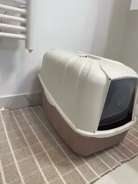 grand bac à litière avec couvercle et porte