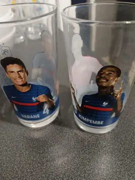 lot de 2 verres joueurs de football