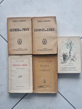Lot de 5 livres anciens de poésie