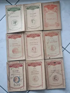 Lot de 9 livres anciens Les classiques pour tous