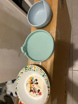 lot assiettes et un bol ventouse