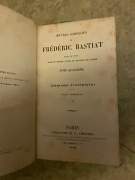 Frédéric bastiat sophisme économique cuir 1854