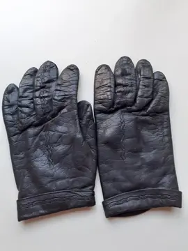 gants dames en cuir - doublés - noir taille 7