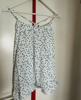 débardeur blanc étoiles vertes xl