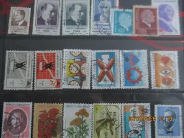 19 timbres de Turquie oblitérés