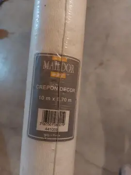 gros rouleau crépon blanc