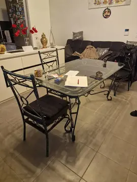 table et chaise en fer forgé