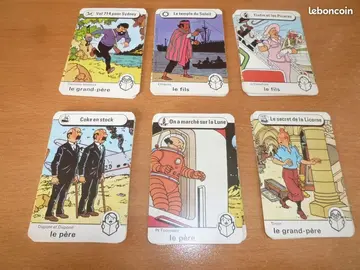 Jeu de 7 familles Tintin 1983