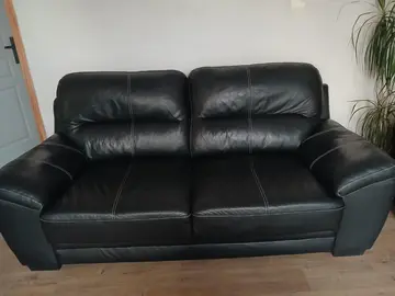 canapé 3 places avec 2 fauteuils en simili cuir