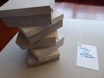 B3 5 boites carton plié fabrication domestique