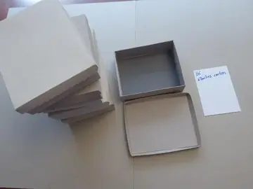 B6 6 boites carton plié, fabrication domestique