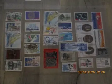 30 timbres oblitérés France 1989-1993