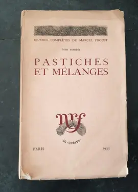 livre pastiches mélanges proust