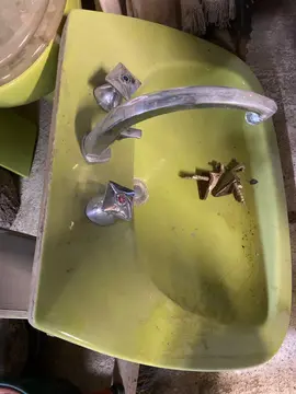 ensemble lavabo colonne et cuvette toilette