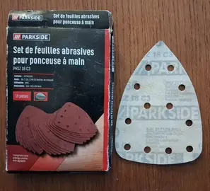 Lot de papiers abrasifs triangulaire