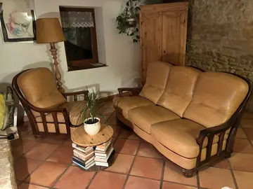 canapé et fauteuils cuir
