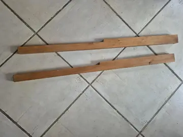 2 baguettes bois de chene 90 cm long