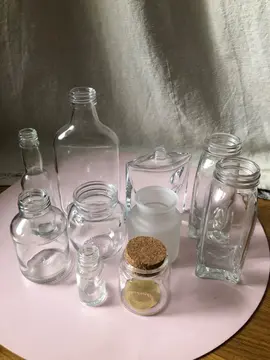 Lot de flacon fiole en verre